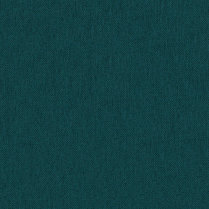 Teal woven fabric close-up with tight weave texture, likely upholstery or apparel material.