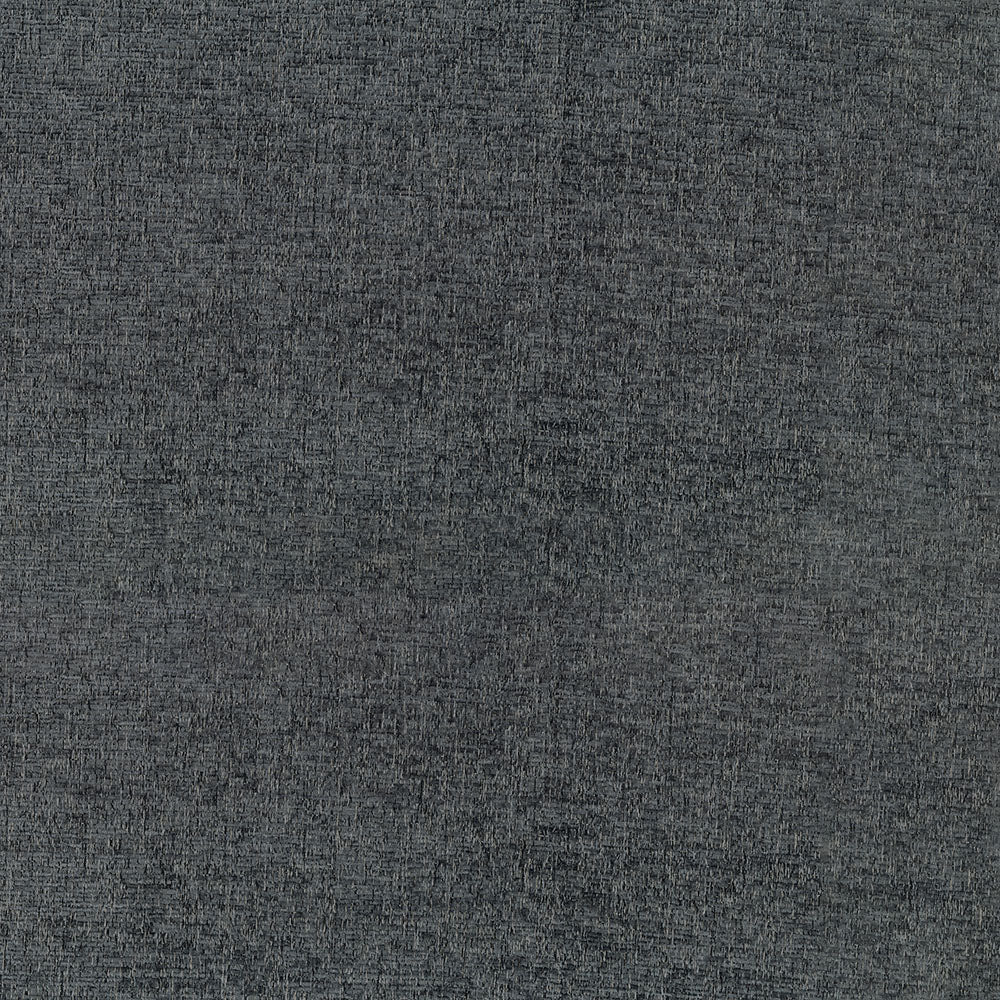 Charcoal gray woven fabric close-up with subtle heather specks; upholstery or apparel material.