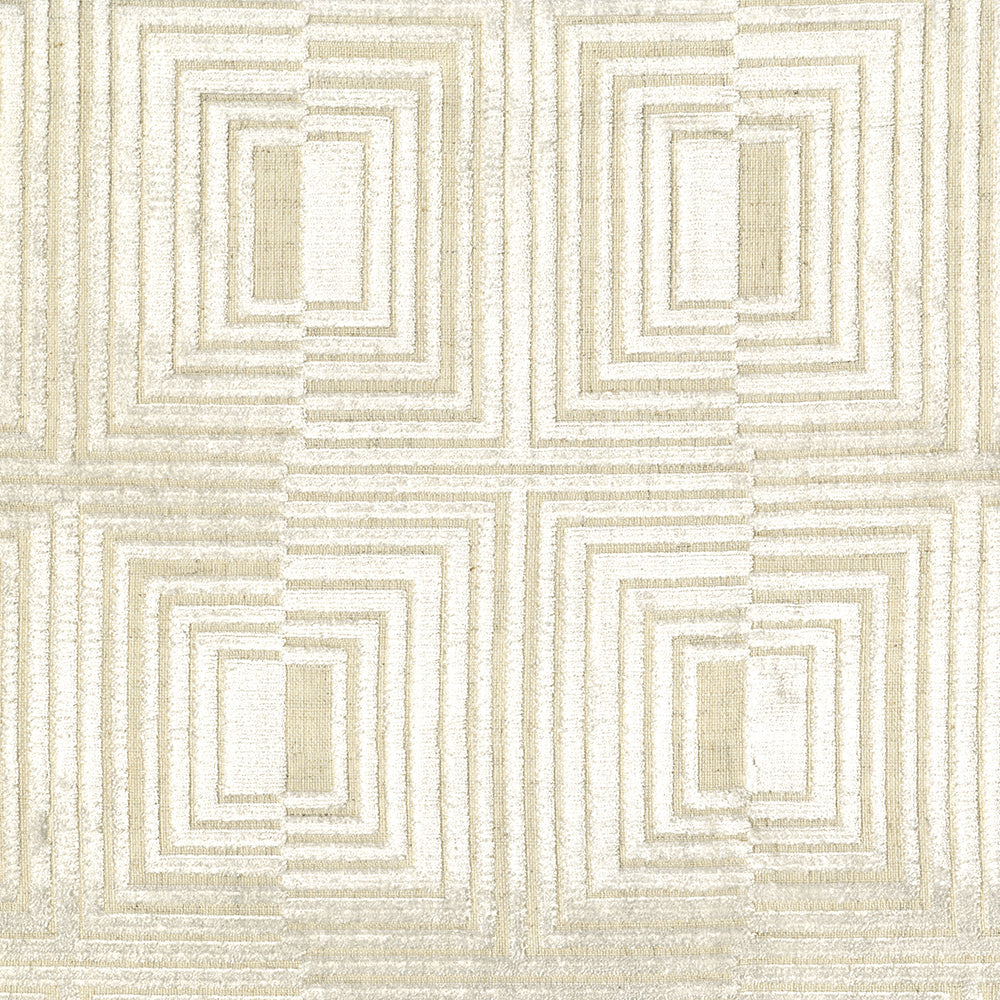 NICHOLASJOHN INC NJ-LEO Alabaster Velvet,Geometric   Fabric - NJ25-1885