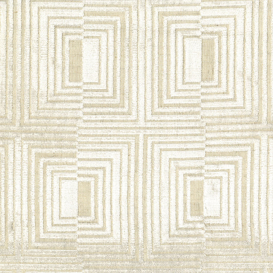 NICHOLASJOHN INC NJ-LEO Alabaster Velvet,Geometric   Fabric - NJ25-1885