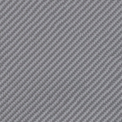 Gray carbon fiber weave fabric with diagonal pattern, high-tech look.