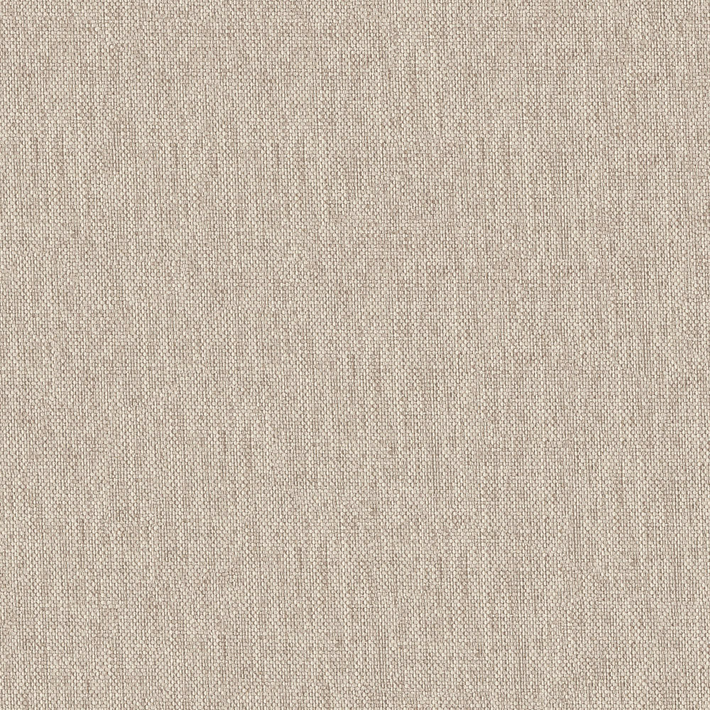 Beige linen fabric close-up with woven fibers and natural texture.