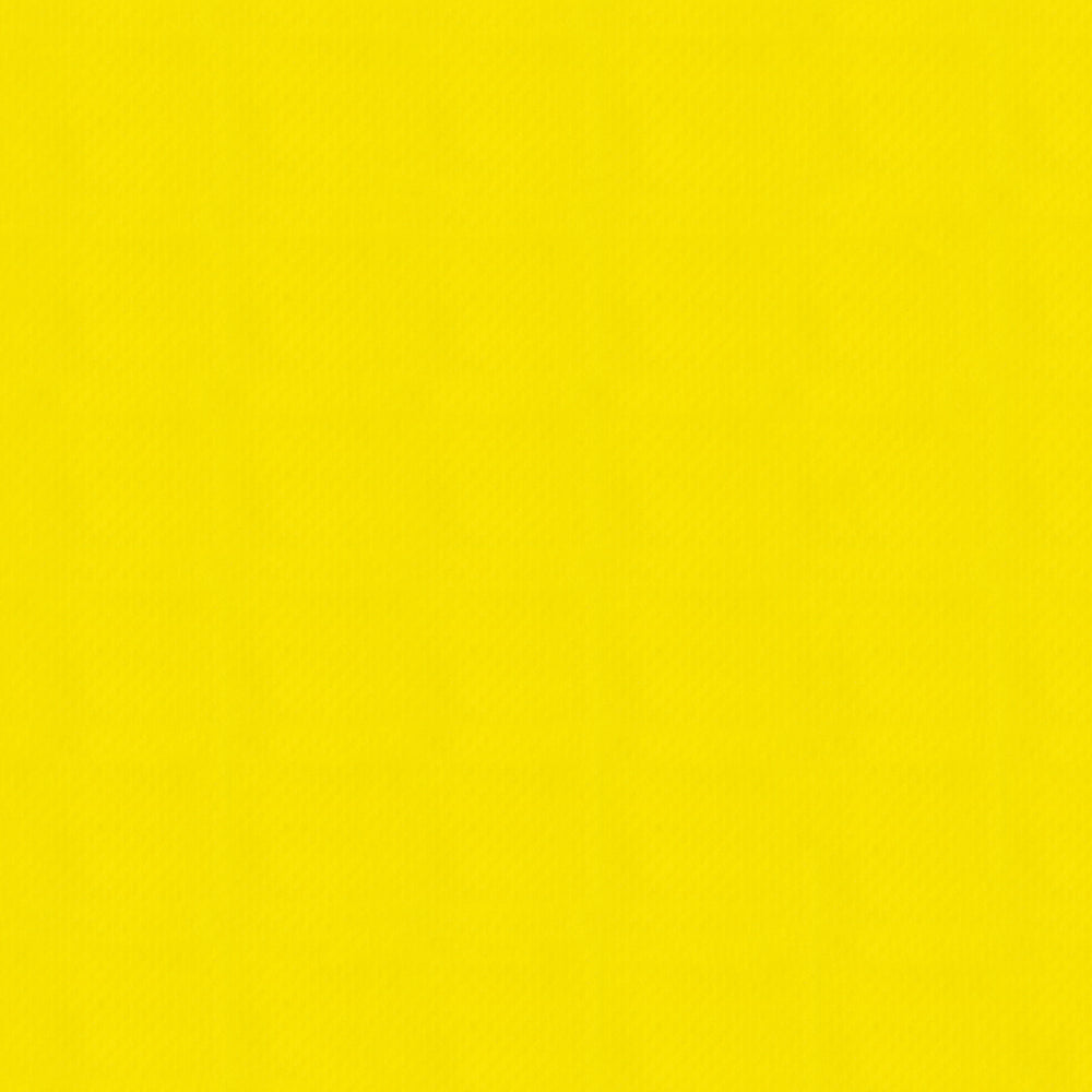 Solid lemon-yellow fabric background with a faint vertical weave.