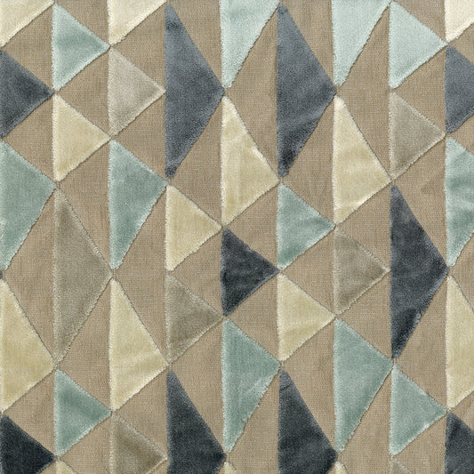 NICHOLASJOHN INC NJ-SALVO Glacier Velvet,Geometric   Fabric - NJ25-2525