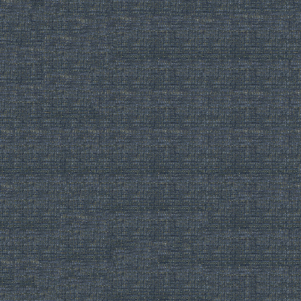 Dark blue solid woven denim-style fabric with subtle texture; versatile for apparel or upholstery.