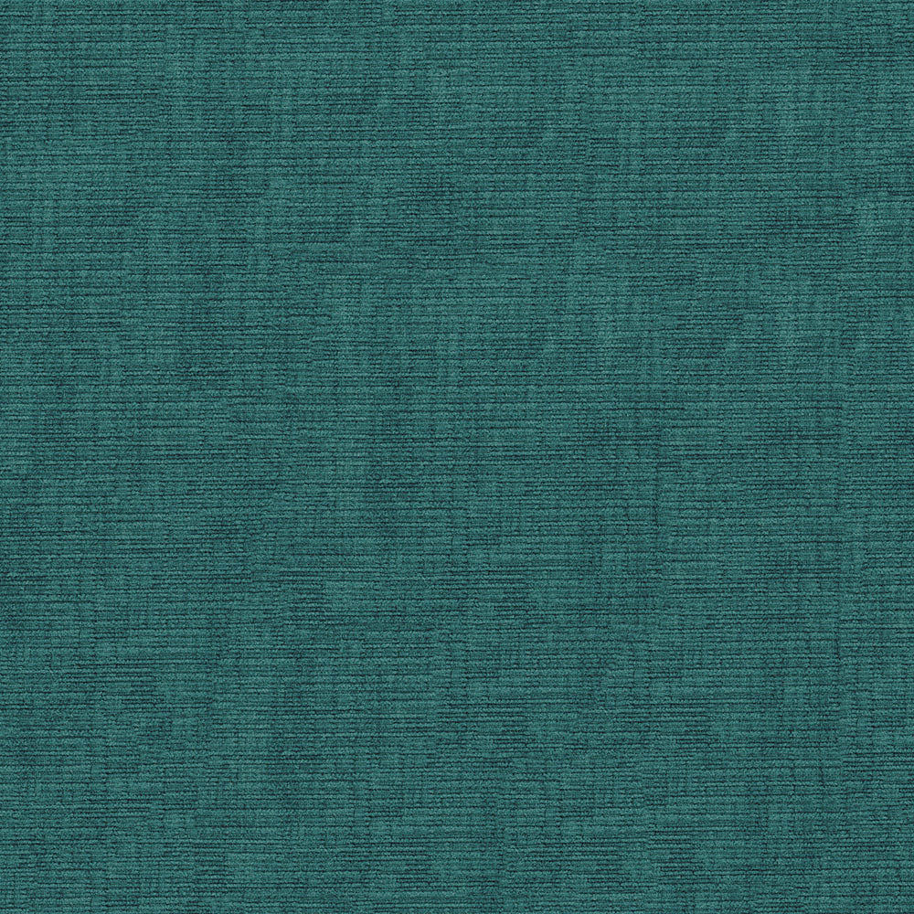 Teal textured woven fabric close-up with subtle weave pattern.