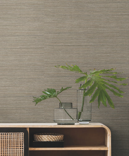 York Wallcoverings Classic Wovens Trousseau Gold Taupe York High Performance Textile Wallcovering Traditional Weaves Browns  Wallpaper - 200-05