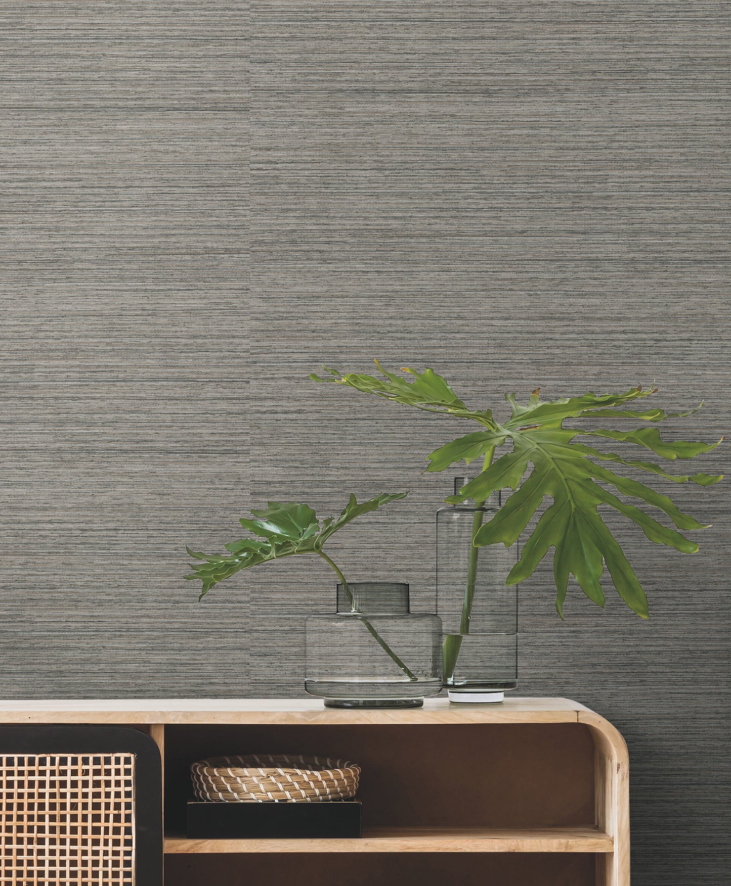 York Wallcoverings Classic Wovens Trousseau Mushroom York High Performance Textile Wallcovering Traditional Weaves Browns  Wallpaper - 200-08