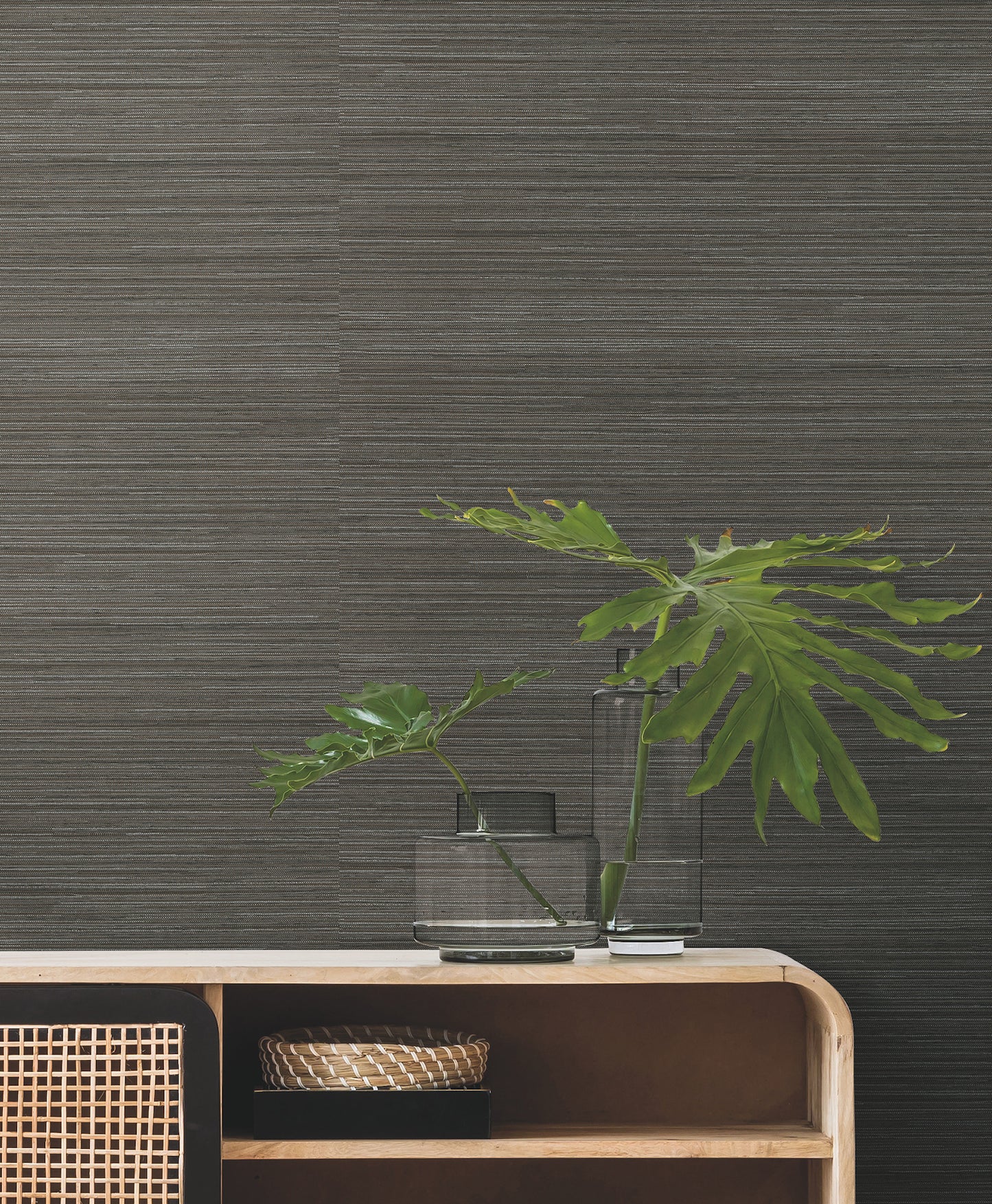 York Wallcoverings Classic Wovens Trousseau Coffee York High Performance Textile Wallcovering Traditional Weaves Browns  Wallpaper - 200-10