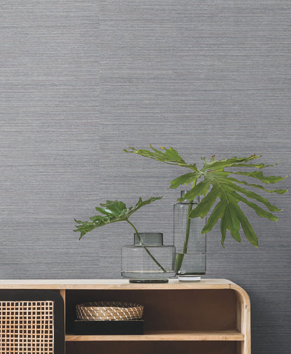 York Wallcoverings Classic Wovens Trousseau Lavender York High Performance Textile Wallcovering Traditional Weaves Greys  Wallpaper - 200-12