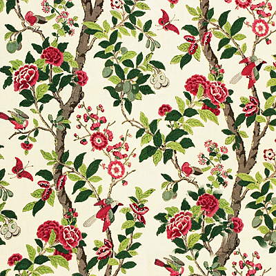 LEE JOFA PRINT  BEIGE,BURGUNDY/RED,GREEN   - 2002176.319.0