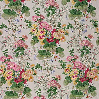 LEE JOFA PRINT BOTANICAL & FLORAL WHITE,PINK,GREEN   - 2005101.101.0