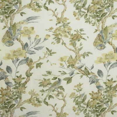 LEE JOFA PRINT FLORA & FAUNA WHITE,BEIGE,LIGHT GREEN   - 2008138.113.0