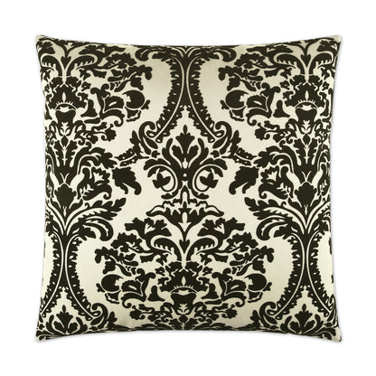 D.V. KAP HOME   24" x 24" Linetta Pillow - White/Black Traditional    - 2009-W-2424