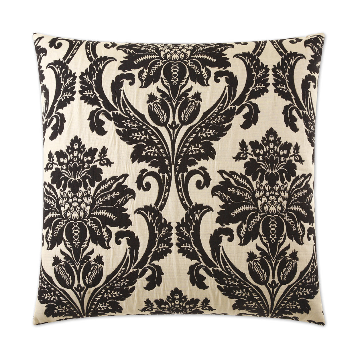D.V. KAP HOME   24" x 24" Beatrice Pillow - Black Traditional    - 2010-B-2424