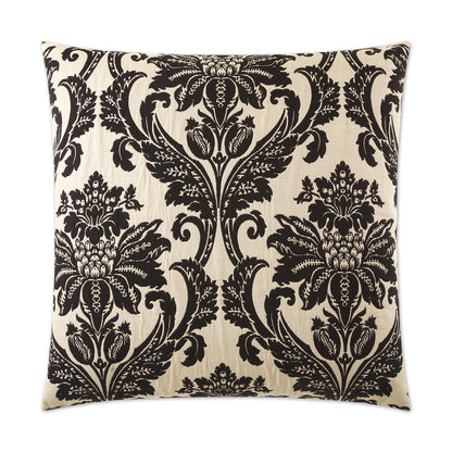 D.V. KAP HOME   24" x 24" Beatrice Pillow - Black Traditional    - 2010-B-2424