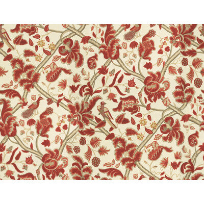 LEE JOFA PRINT JACOBEANS BEIGE,BURGUNDY/RED,BROWN   - 2010125.194.0