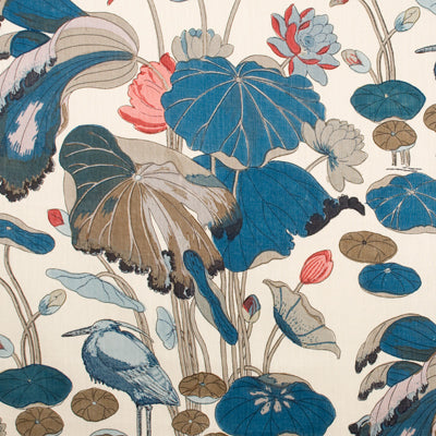 LEE JOFA PRINT FLORA & FAUNA WHITE,BLUE,PINK   - 2010150.13.0