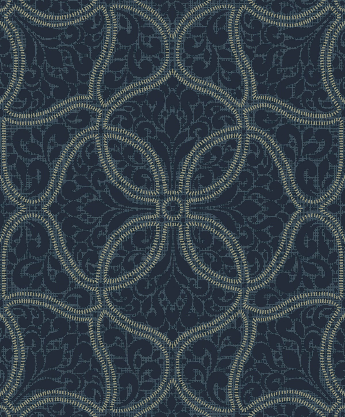 Etten Studios  Scroll Trail Geometric Transitional Navy , Silver   - 2010702