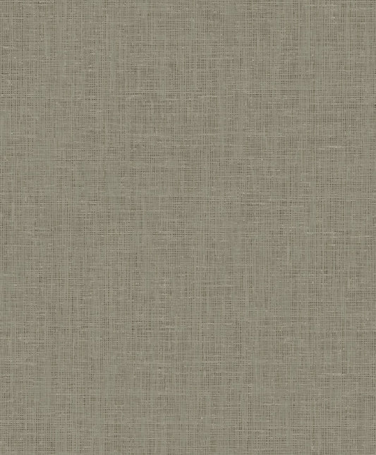 Etten Studios  Elegant Burlap Linen Transitional Taupe , Silver   - 2011406