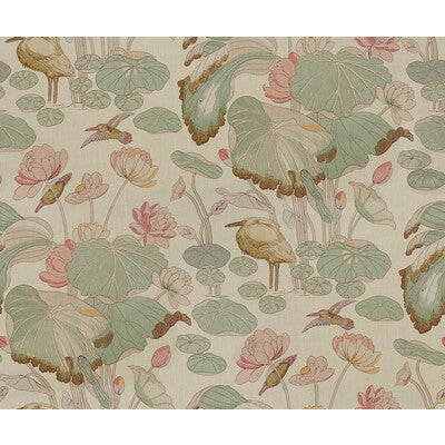 LEE JOFA PRINT FLORA & FAUNA MULTI,CORAL,CELERY   - 2016100.173.0