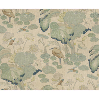 LEE JOFA PRINT FLORA & FAUNA LIGHT GREEN,LIGHT GREY,   - 2016100.311.0