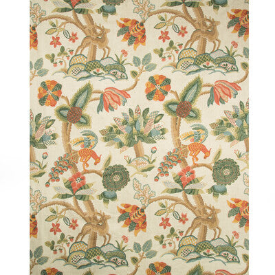 LEE JOFA PRINT FLORA & FAUNA MULTI,CORAL,GREEN   - 2017133.193.0