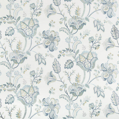 LEE JOFA EMBROIDERY BOTANICAL & FLORAL MULTI,TEAL,TURQUOISE   - 2017174.135.0