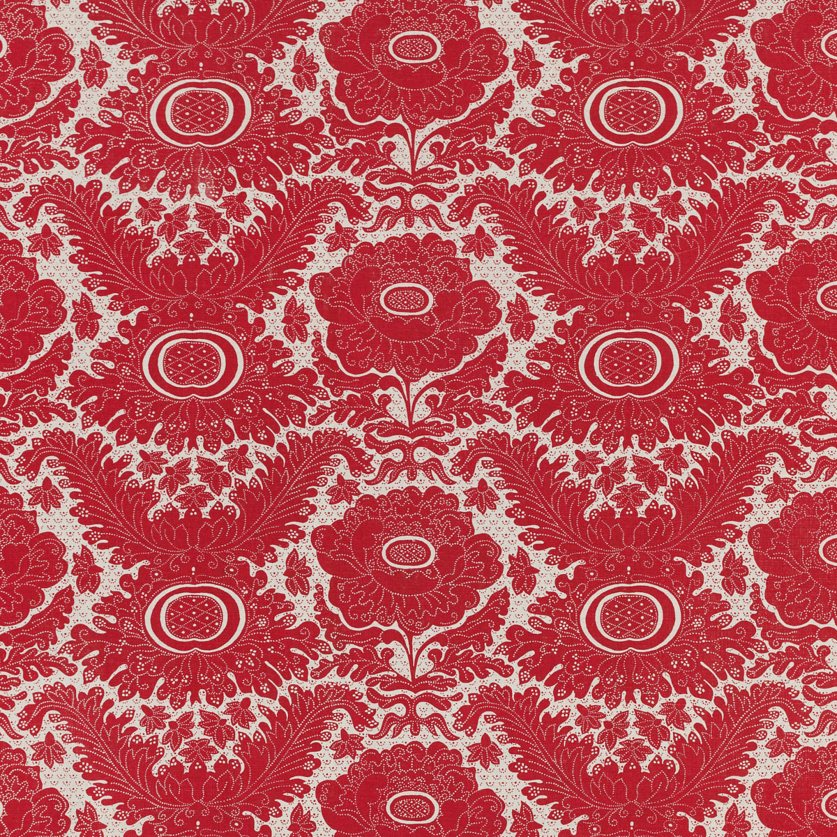 SCHUMACHER  RAOUL TEXTILES ANANAS BY RAOUL PRINTS PRINTS CARMINE   - 201N40