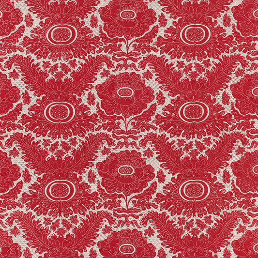 SCHUMACHER  RAOUL TEXTILES ANANAS BY RAOUL PRINTS PRINTS CARMINE   - 201N40