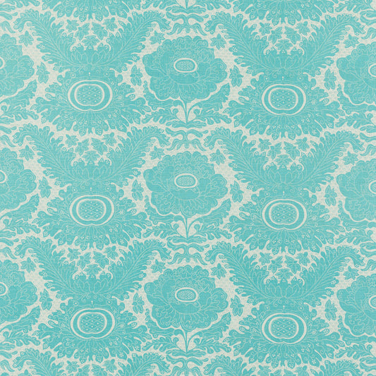 SCHUMACHER  RAOUL TEXTILES ANANAS BY RAOUL PRINTS PRINTS LAKE   - 201N80