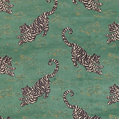 LEE JOFA VELVET ANIMAL/INSECTS GREEN,GREEN,   - 2020200.348.0