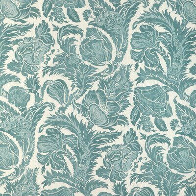 LEE JOFA PRINT  TEAL,WHITE,TEAL   - 2020205.13.0