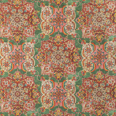 LEE JOFA PRINT DAMASK GREEN,RUST,MULTI   - 2020220.324.0