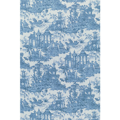 LEE JOFA PRINT TOILE BLUE,TEAL,BLUE   - 2020224.535.0