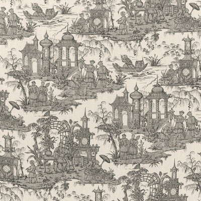 LEE JOFA PRINT TOILE CHARCOAL,GREY,BLACK   - 2020224.816.0