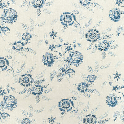 LEE JOFA LINEN BOTANICAL & FLORAL DARK BLUE,LIGHT BLUE,BLUE   - 2022101.5.0