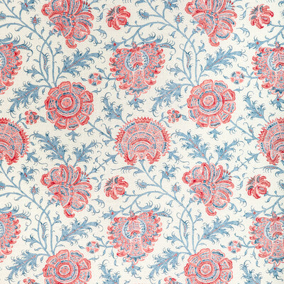 LEE JOFA LINEN BOTANICAL & FLORAL IVORY,BLUE,RED   - 2022108.195.0