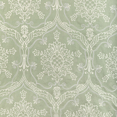 LEE JOFA EMBROIDERY DAMASK CELERY,WHITE,GREEN   - 2022110.123.0