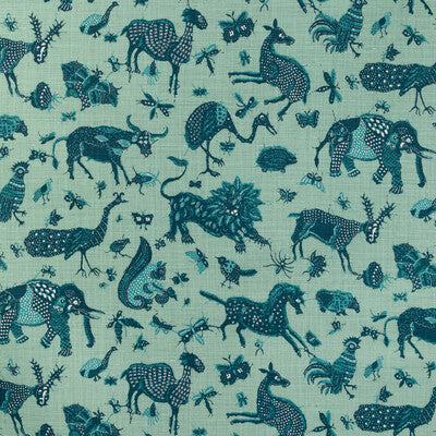 LEE JOFA PRINT NOVELTY TEAL,BLUE,   - 2023127.355.0