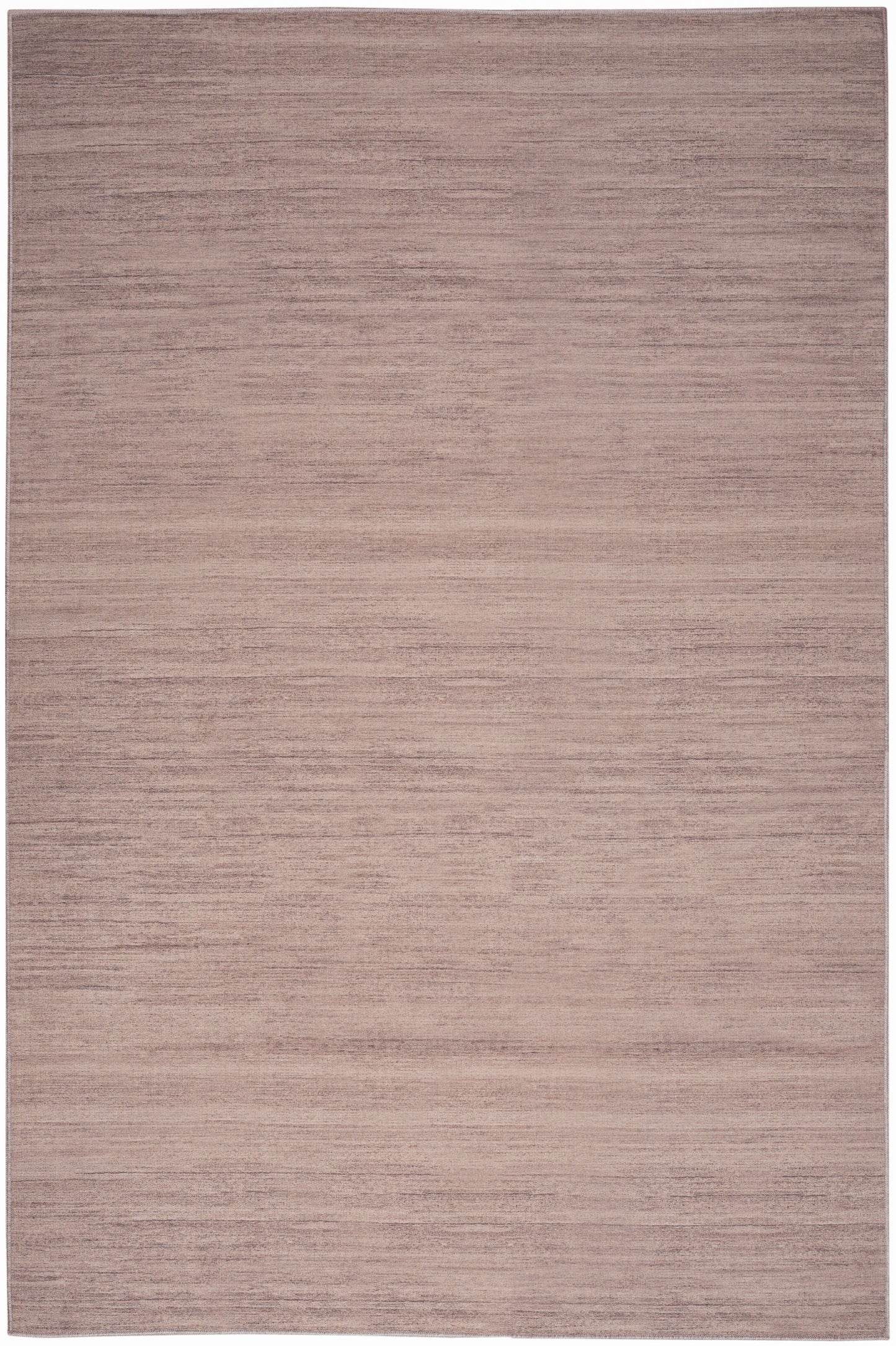 Soft pink-beige woven rug with subtle horizontal texture and warm neutral tone.