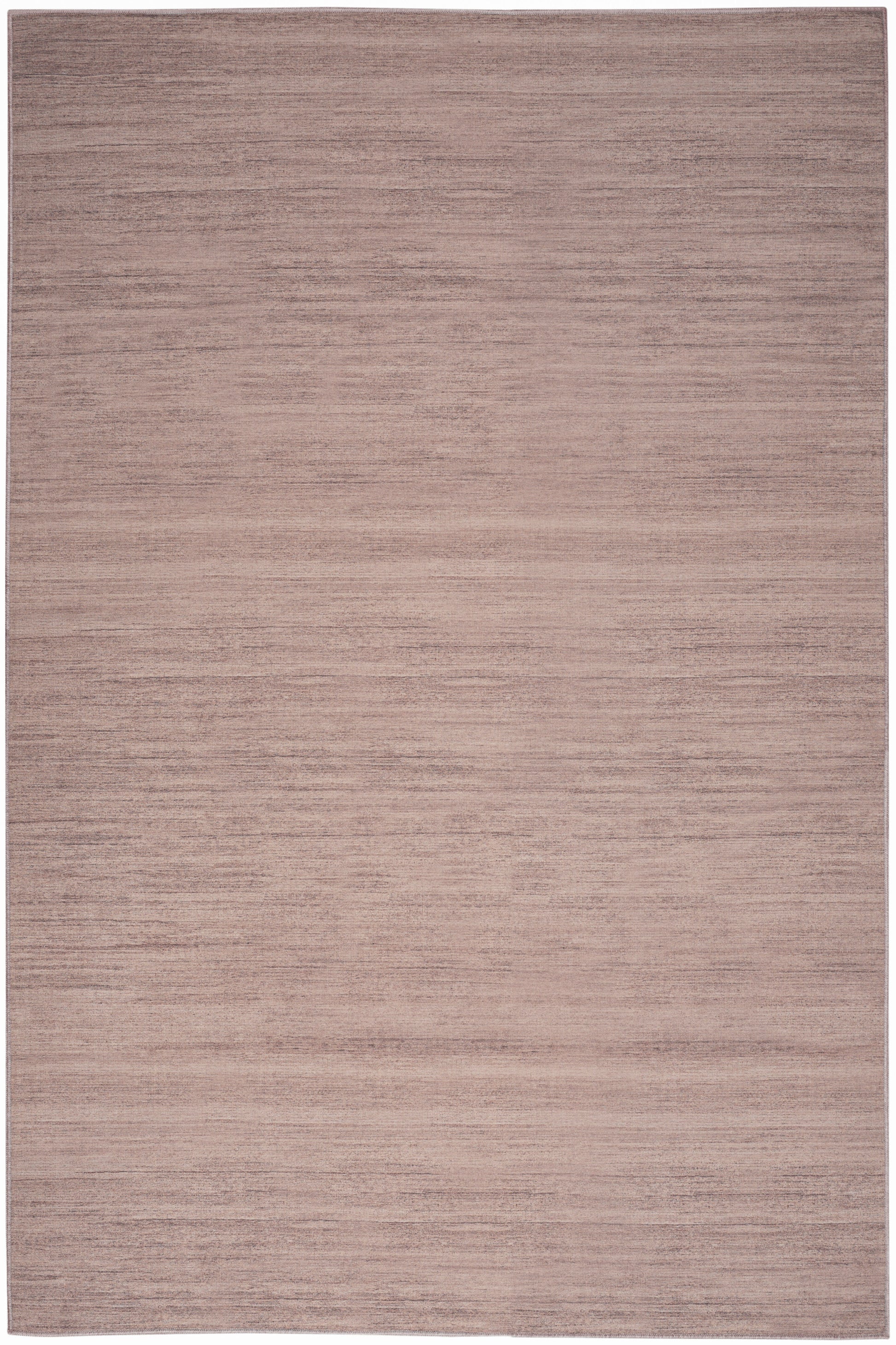 Soft pink-beige woven rug with subtle horizontal texture and warm neutral tone.
