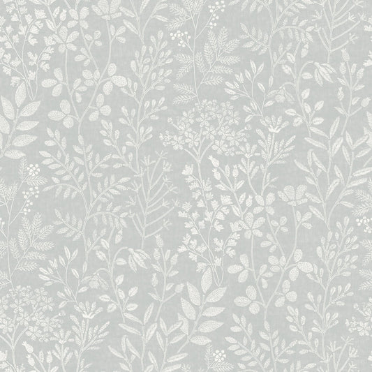 GALERIE WALLCOVERINGS Karuna Branched, Leaves, All-over   Grey   - KR205001