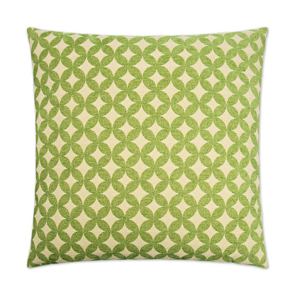 D.V. KAP HOME   24" x 24" Volt Pillow - Green Traditional, Circular - Dots    - 2064-G-2424