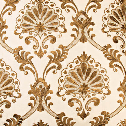 D.V. KAP HOME   24" x 24" Tavoos Pillow - Cream Embroidery, Traditional    - 2066-C-2424