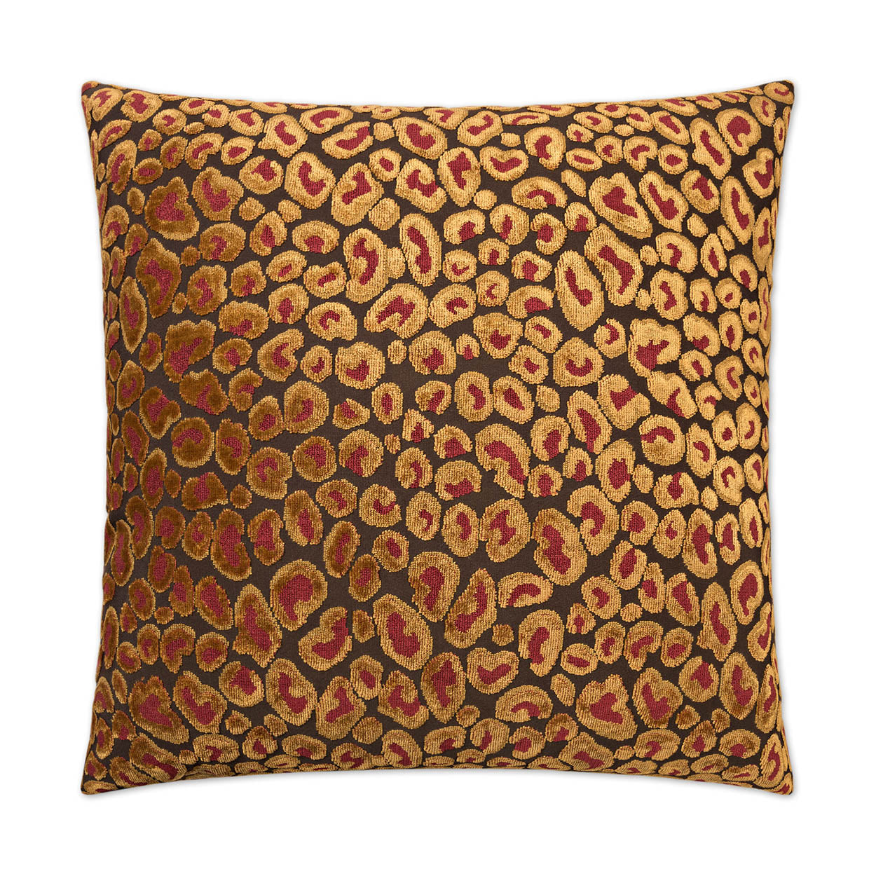D.V. KAP HOME   24" x 24" Cheetah Pillow - Ruby Animal    - 2076-R-2424