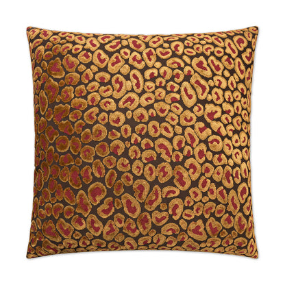 D.V. KAP HOME   24" x 24" Cheetah Pillow - Ruby Animal    - 2076-R-2424