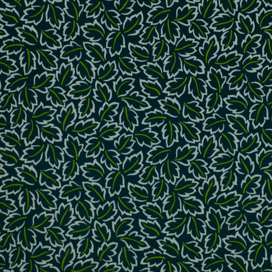 Robert Allen @ Home Baja Leaves | Navy  Drapery     - 207636