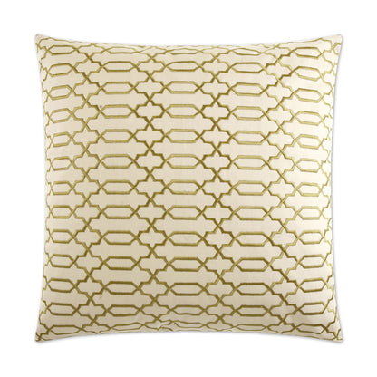 D.V. KAP HOME   24" x 24" Lattice Pillow Embroidery, Traditional    - 2078-2424