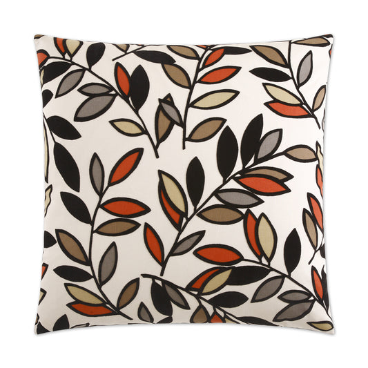 D.V. KAP HOME   24" x 24" Kirby Pillow - Ebony Floral    - 2081-E-2424